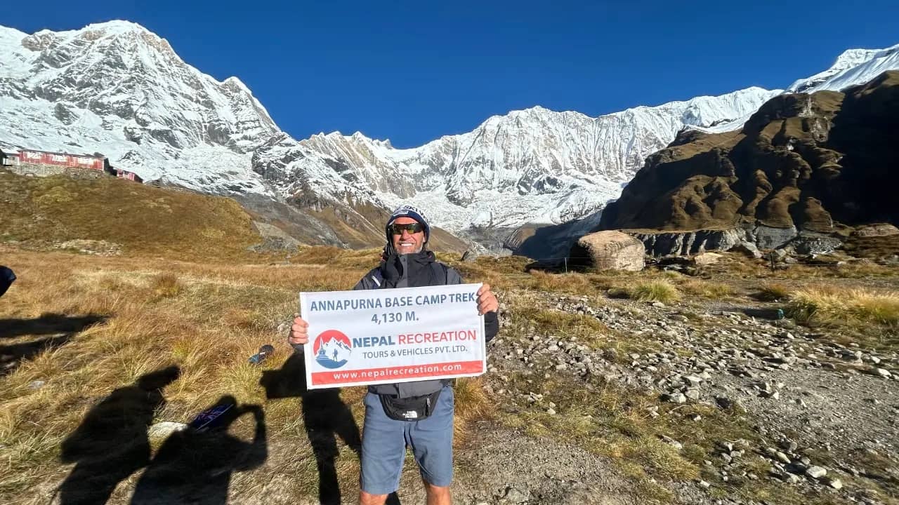 Helicopter departure from Pokhara for Annapurna Base Camp