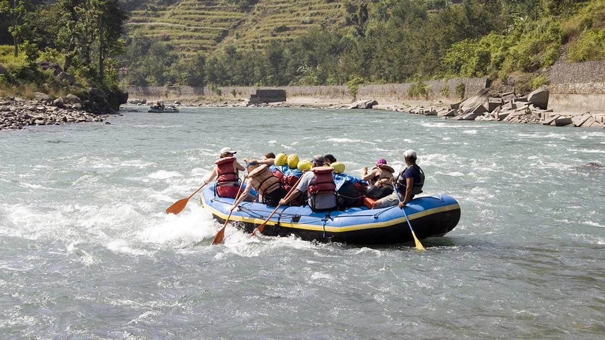 Drive From Kathmandu to Pokhara. Thrilling Rafting Adventure in Trishuli River En Route.