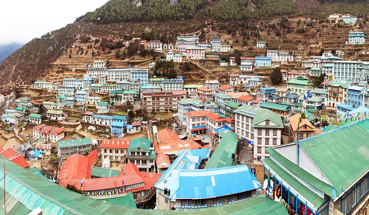 Trek to Namche Bazaar (3,440 meters): 6 hours