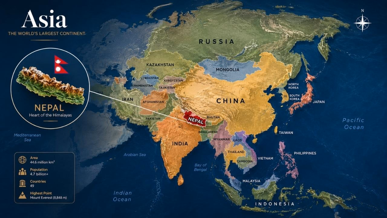 Where Is Nepal Located? Is Nepal Part of India or China?