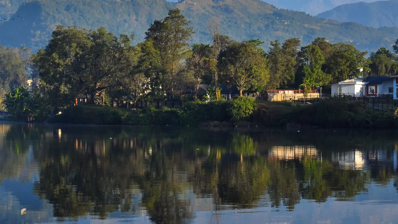 Terraced agricultural fields along the Pokhara to Ghandruk route